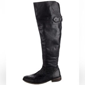 Frye Black Shirley Over the Knee Boots